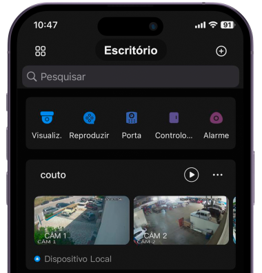 software de videovigilância mobile